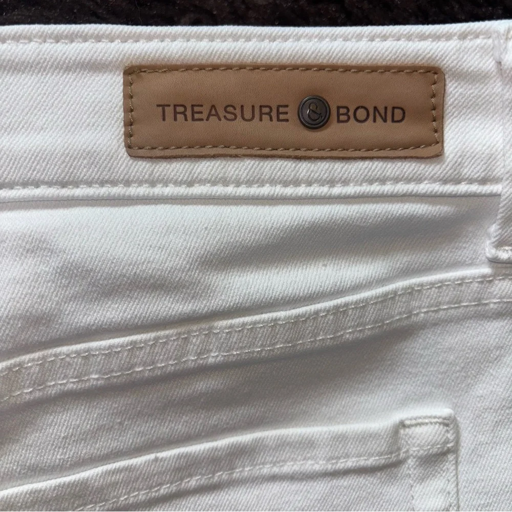 Treasure & Bond Foster Boyfriend High-Rise White Denim Women's Shorts Size W33